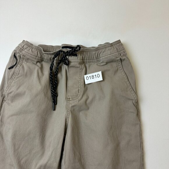 RSQ Jogger Pants Mens Small Khaki Beige Elastic Waist Casual Stretch Lightweight - Picture 2 of 9